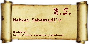 Makkai Sebestyén névjegykártya